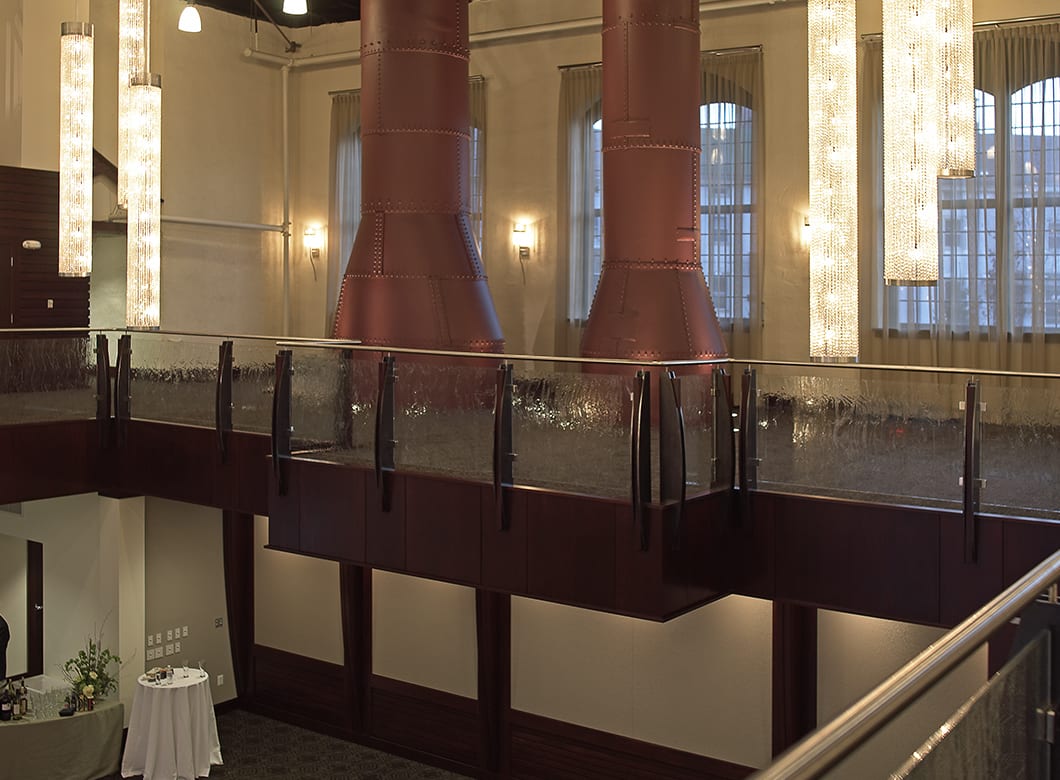 The Phoenixville Foundry custom glass railings by Archetype Glass