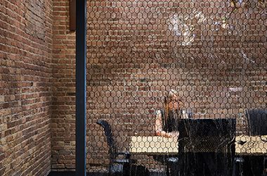 Archetype's textured art glass used in the Jump Trading Center head office